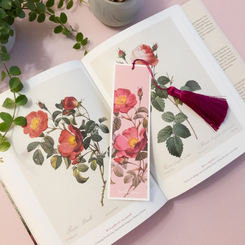 Bookmarks Mix - Handmade with Tassel - Botanical Vintage