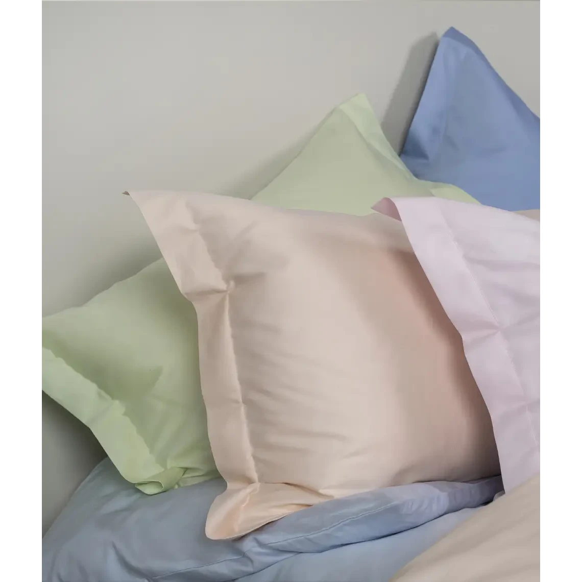 Parure de lit en satin Solid Sweet Lime