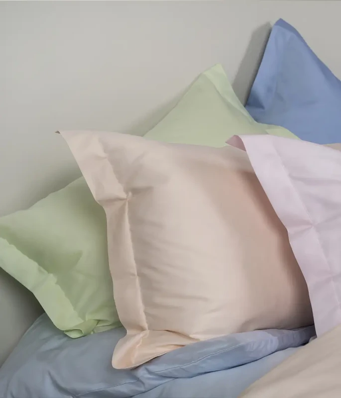 Satin sengesæt Solid Sweet Lime