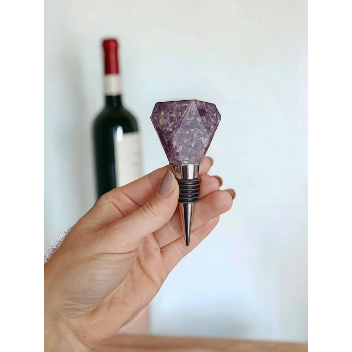 Weinstopfen Kristallform Amethyst