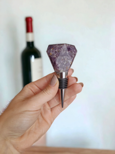 Wine stoppers Crystal shape Amethyst