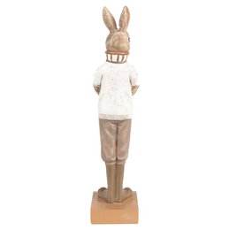Hasenstatue 28 cm Braun Beige Polyresin