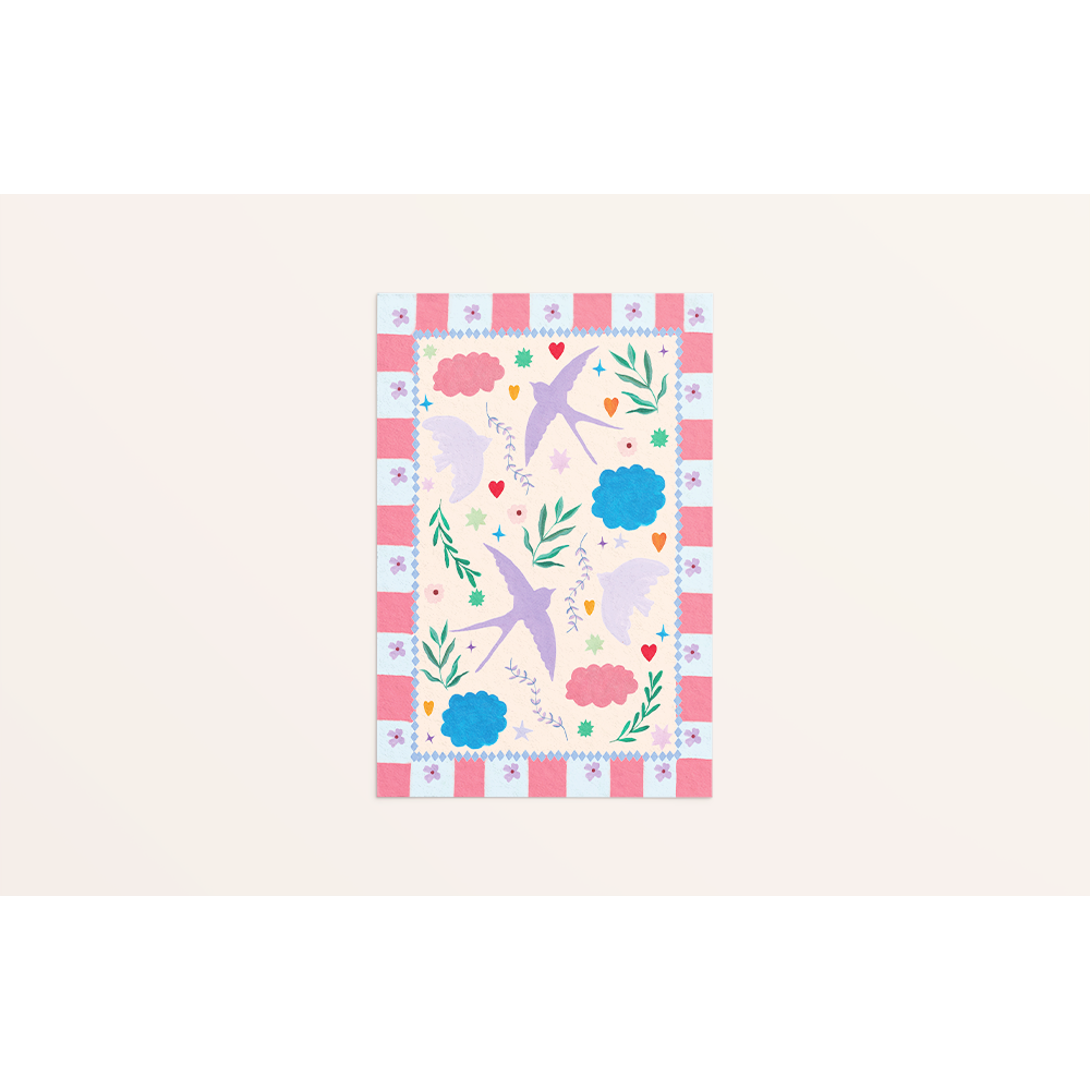 5x kaart Zwaluwprint