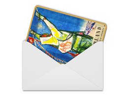 Tin postcard travel 10x14 cm Switzerland invites for winter sport decorative sign