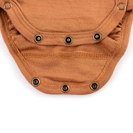 Uld wrap-over romper kortærmet - Merinould - Argan Oil