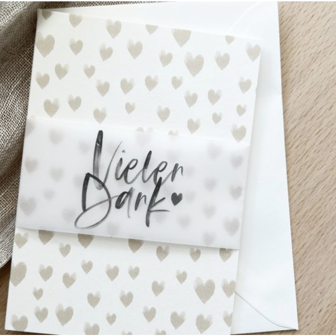 Tak - foldekort med kuvert og banderole