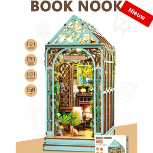 Construction kit Bookend Sunroom with LED light sensor - MDF