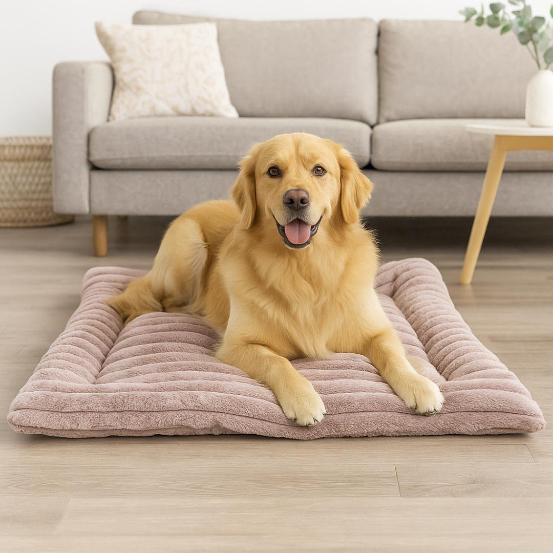 Yommy Pink Haustierbett für Hunde und Katzen | Winter-Haustiermatte, 3 Größen und 4 Farben | Hundebett, Sofa und Matratze im Wiegenstil für Hunde und Katzen