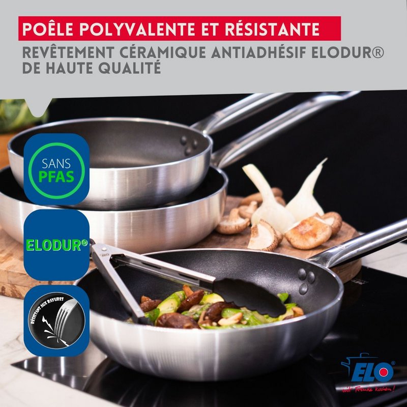 Kogepande med keramisk belægning uden PFAS 32 cm Bistro Line Elo