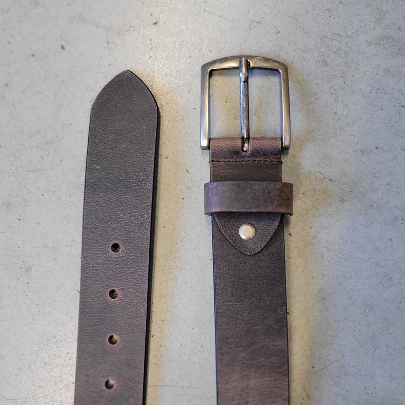 Gürtel Herren Leder Büffel Bruciato Braun