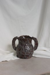 Grand vase rustique en céramique fait à la main