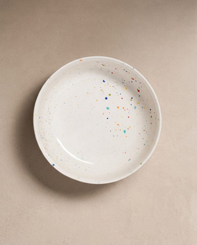 New Party Low Pasta Plate 23cm - Mix 6 Pieces