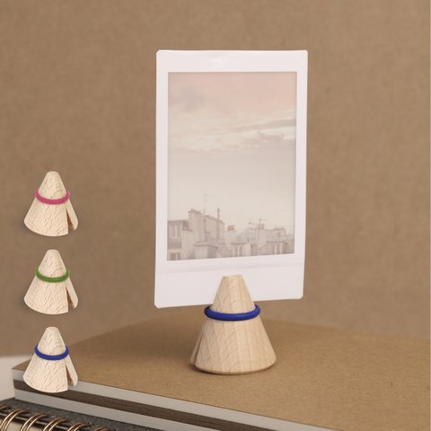 Auswahl von 24 "i-cone" Holzfoto- und Memoclips aus Holz
