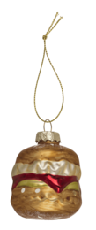 Baumschmuck aus Glas, Fast Food, 3er-Set, Burger