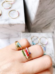 R0982 Angst Ring Palm Vintage Lila Perlen Vergoldet