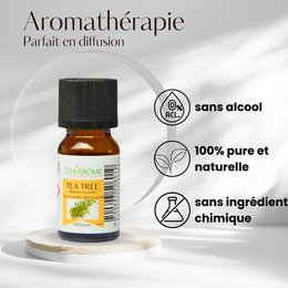 Aceite esencial - Árbol del té - 10 ml - Uso para difusión - Envasado en Francia