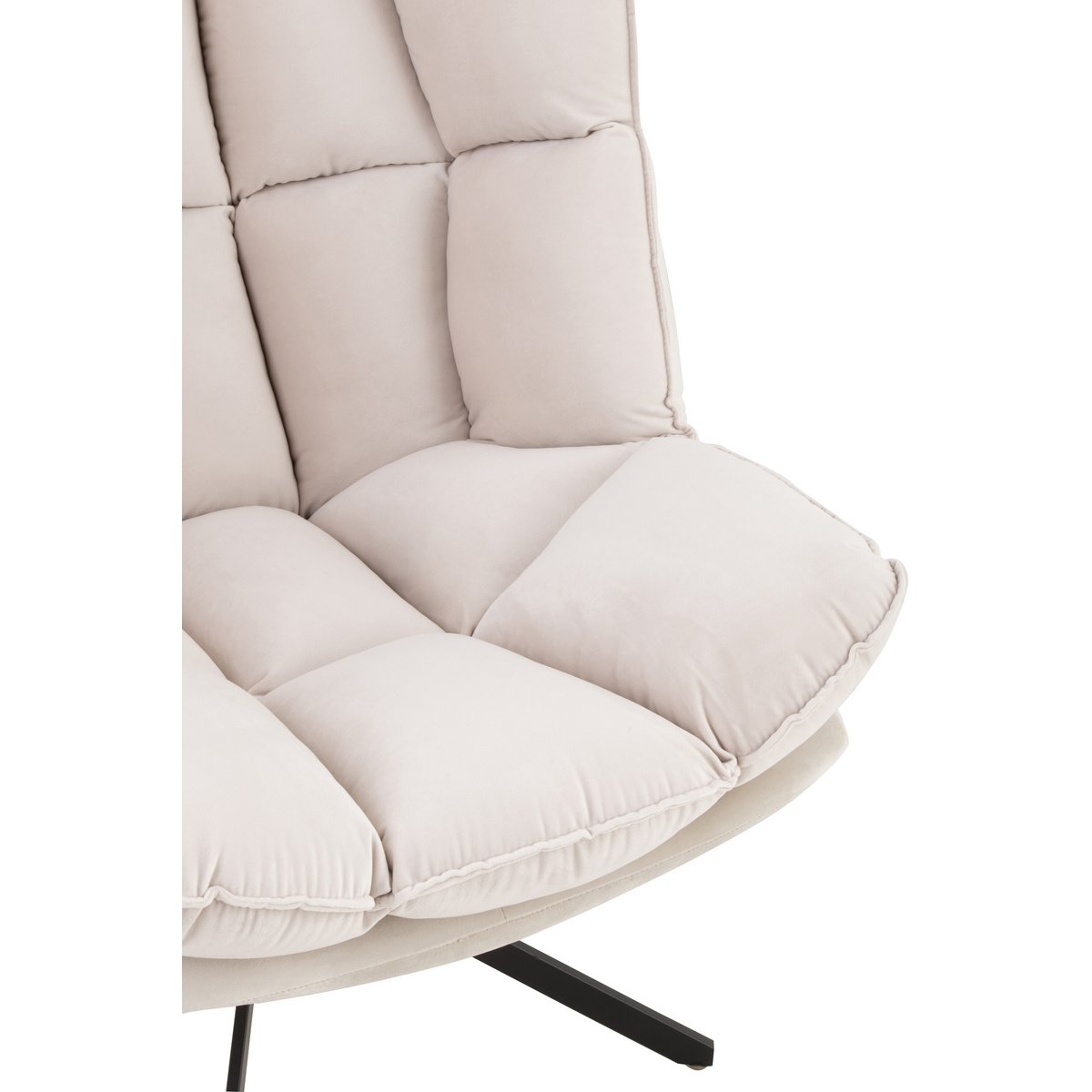 Krzesło J-Line Relax Cushion On Frame - tkanina/metal - beż
