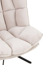 Sedia J-Line Relax Cushion On Frame - tessuto/metallo - beige