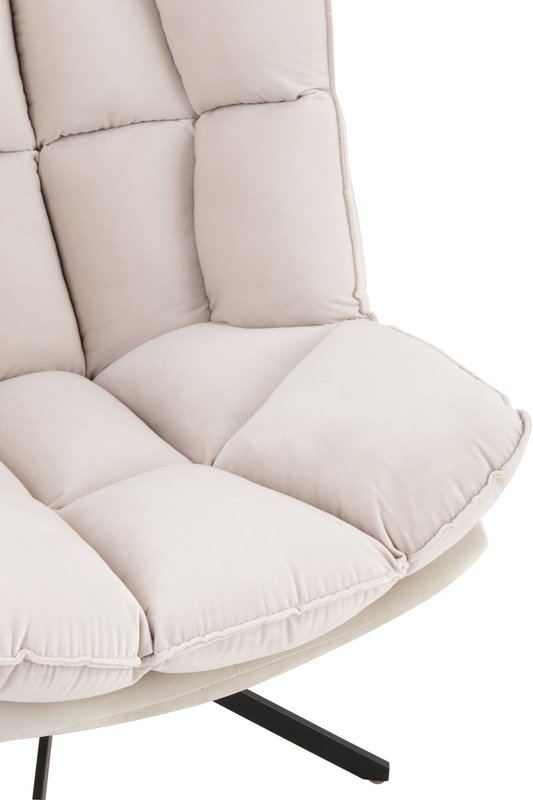Sedia J-Line Relax Cushion On Frame - tessuto/metallo - beige