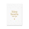 Kaart Hiep Hoera | Goudfolie
