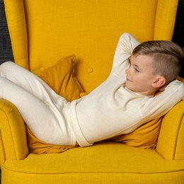 Ensemble manches longues enfant 250 Merino Natural