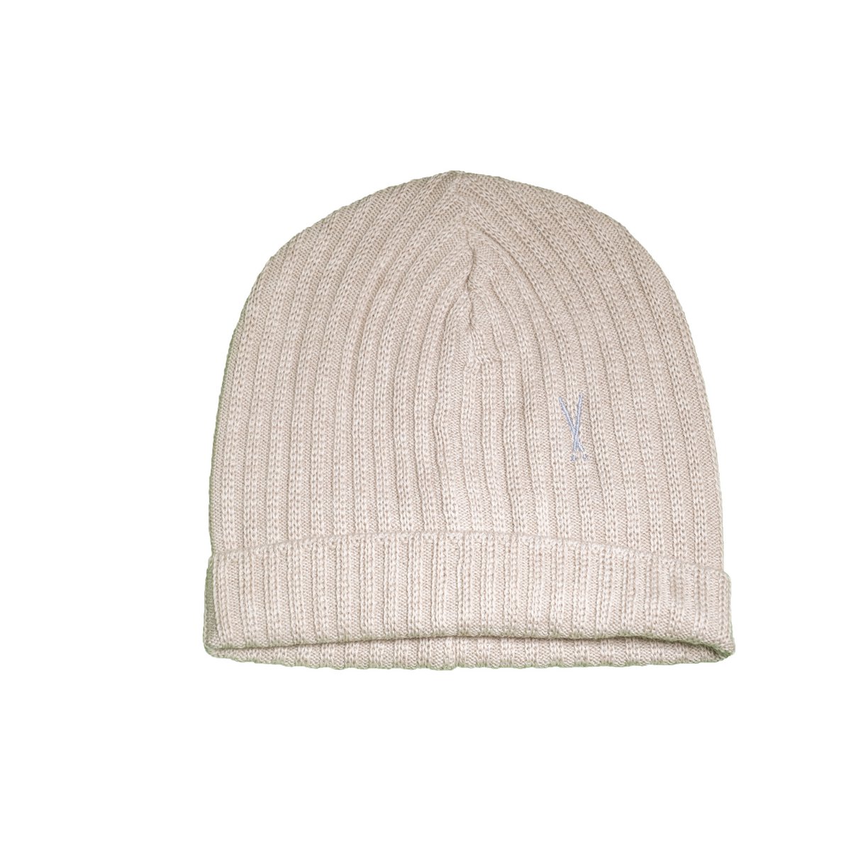 Beige wool and acrylic beanie