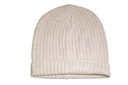 Beige wool and acrylic beanie