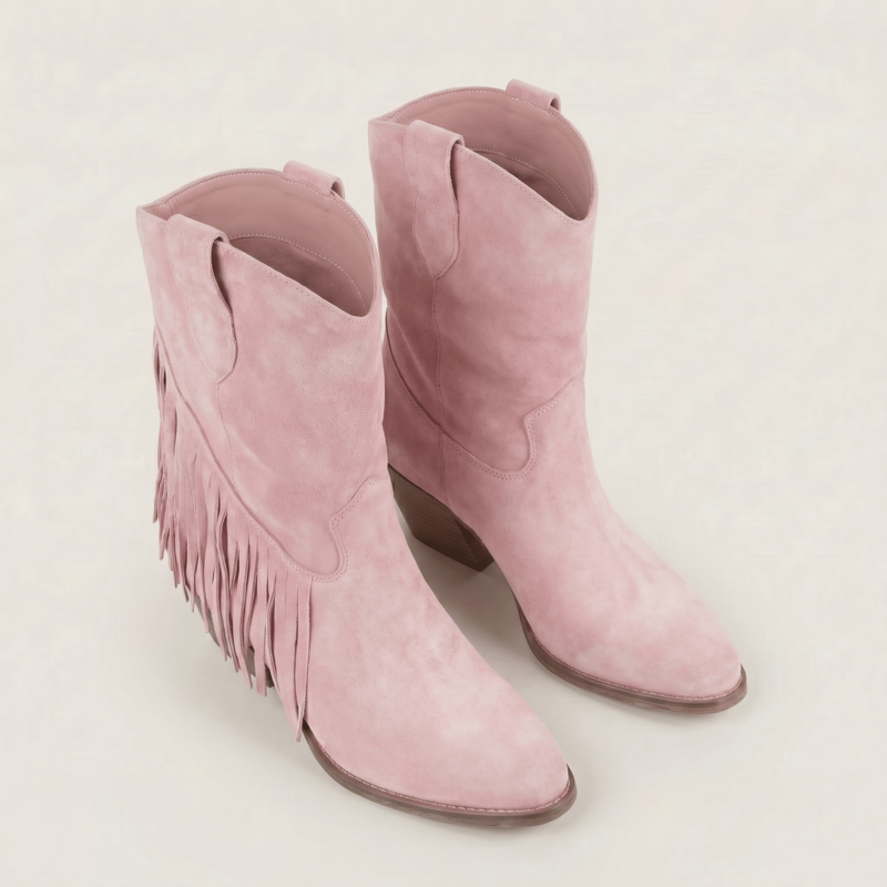 Bottines texanes Dakota roses