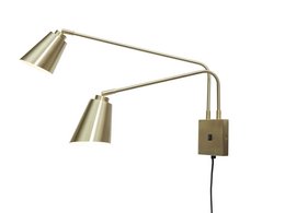 Wandlamp Bremen 2-kap, goud