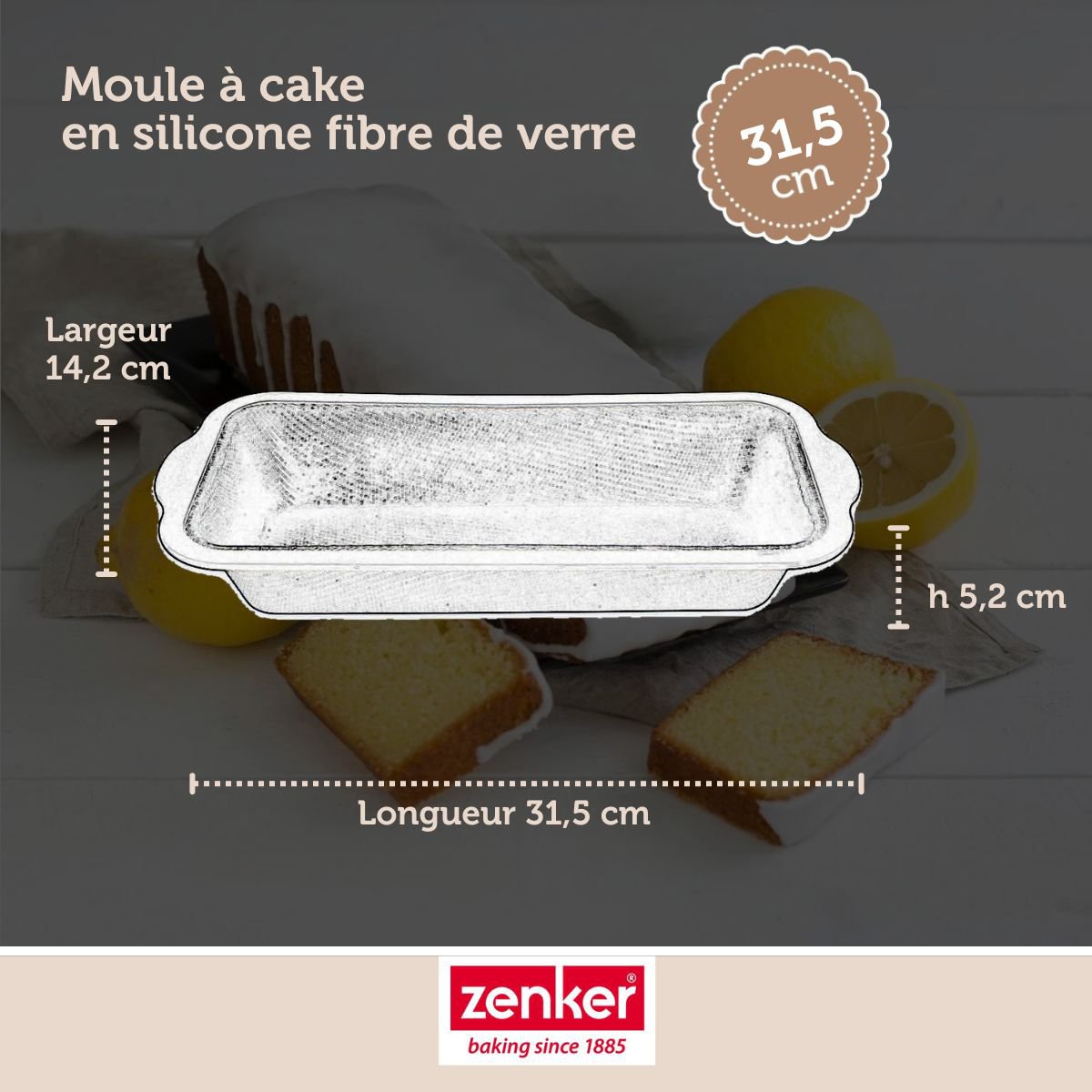 Forma do ciasta 31,5 cm Zenker Silikonowe włókno szklane