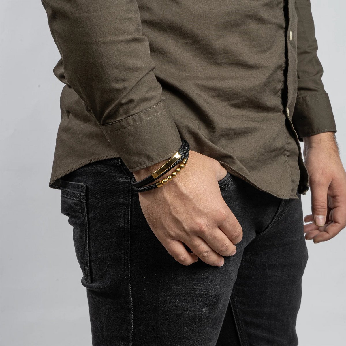 Bracciale in pelle "Perla"