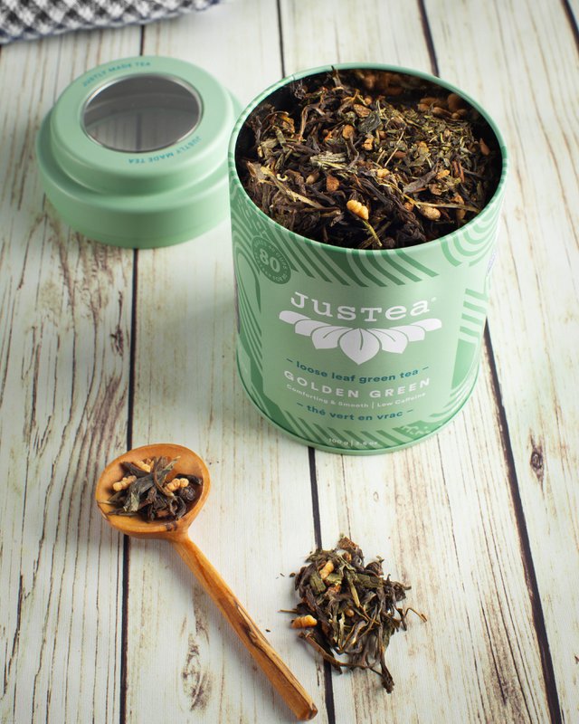 Justea | Vert doré |  | Thé vert | Thé en vrac | Biologique | Commerce équitable