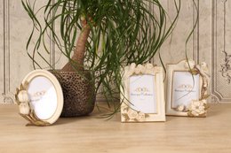 Fotorahmen 10 x 15 cm – Creme – Kunstharz