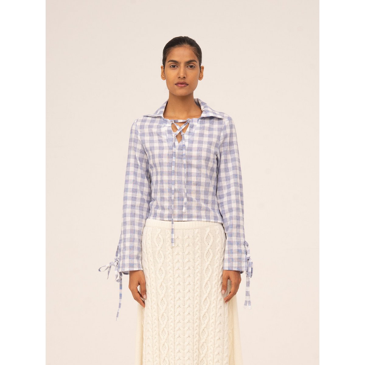 Chemise bleue à carreaux Commute