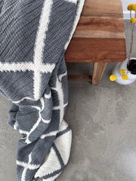 Muslin blanket - gray-white - 2.20 x 2.50 m