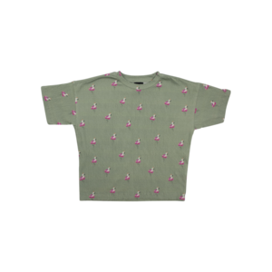 Loose fit t-shirt print flamingo