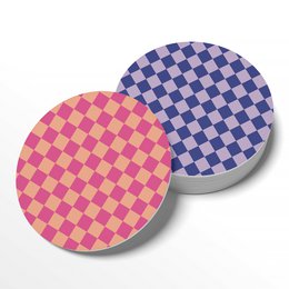 Onderzetters | Blokken - Neon - Checkers - Blokjes - Coasters - Forex onderzetters - Rond