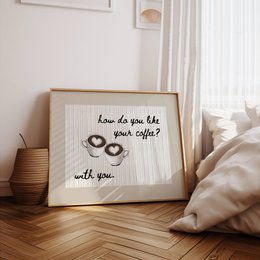 Affiche café, affiche café romantique, comment aimez-vous votre café ? affiche de citation de café, impression de coin café, affiche de café, art mural de tasse de café, art mural de cuisine tendance