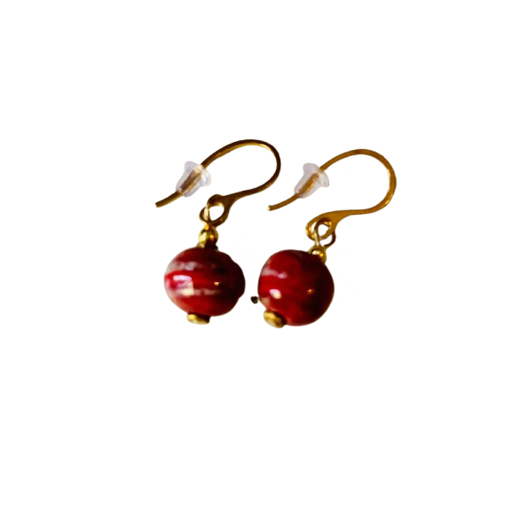 Pendientes Gancho Clásico Sabor Cereza Dorado