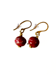Pendientes Gancho Clásico Sabor Cereza Dorado