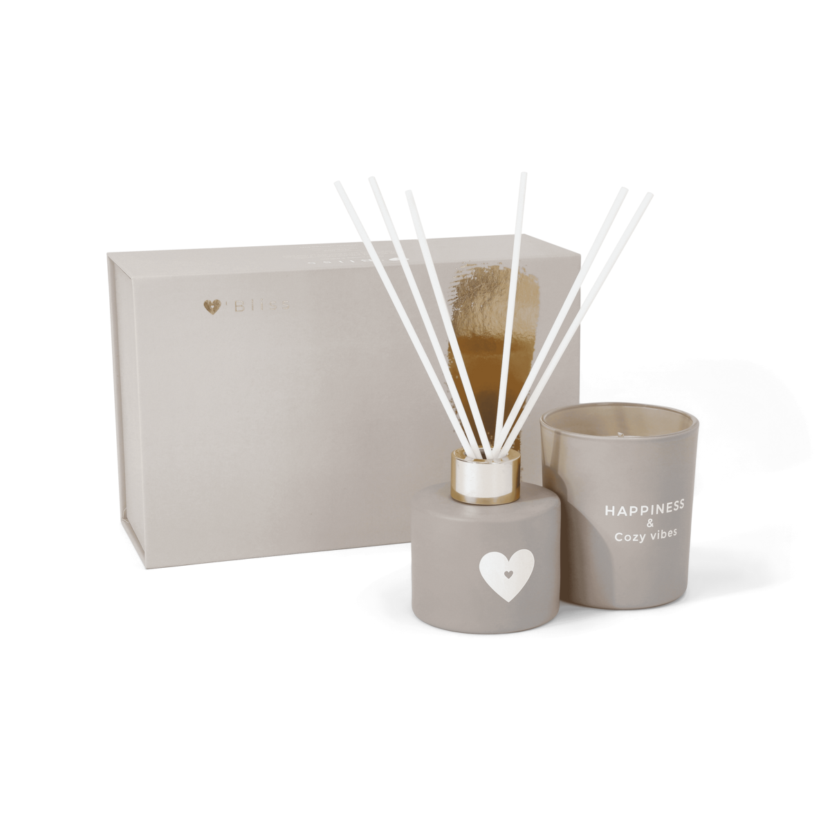 Candle & diffuser giftset - Happiness & cozy vibes