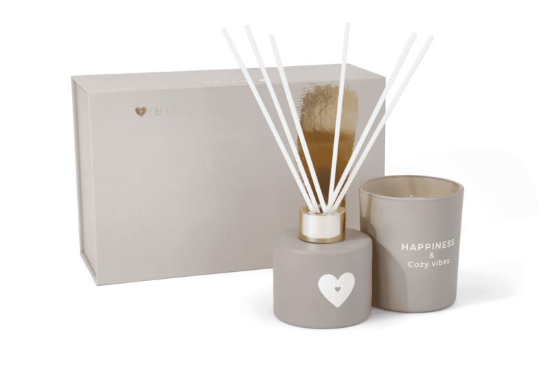 Candle & diffuser giftset - Happiness & cozy vibes