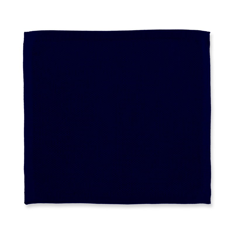 Navy blue knitted pocket square