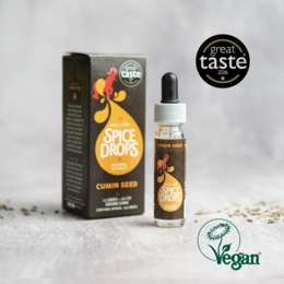 Natural cumin extract in a vegan, award-winning spice drop. Contains natural cumin flavor.