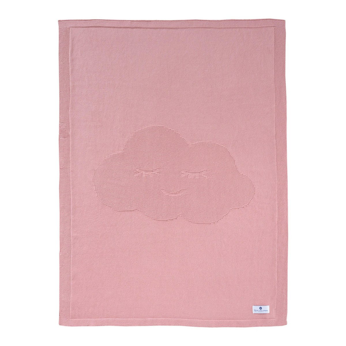 Cadeau couverture bébé baie + hochet rose