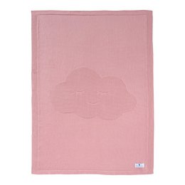 Cadeau couverture bébé baie + hochet rose