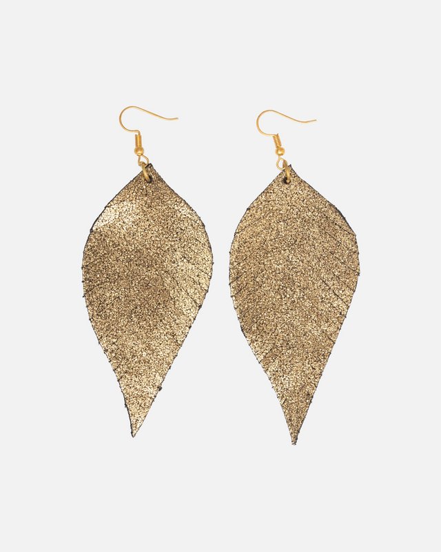 Taylor │ Leather Feather Earring