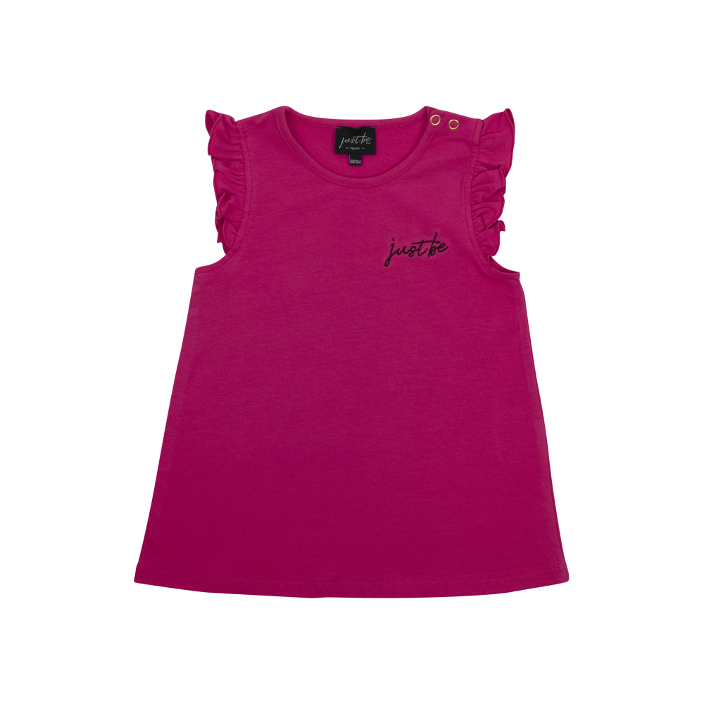 t-shirt ruffle bright pink