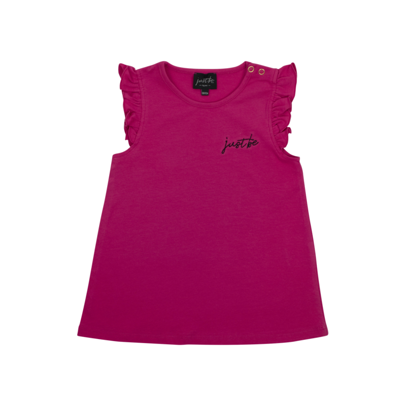 t-shirt ruffle bright pink