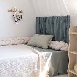 NouBy Creme geflochtene Betttour 3 Sders Bouclette